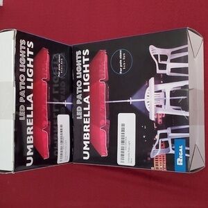 NIB 2 Packs LED Patio Umbrella Pole Lights by Regal